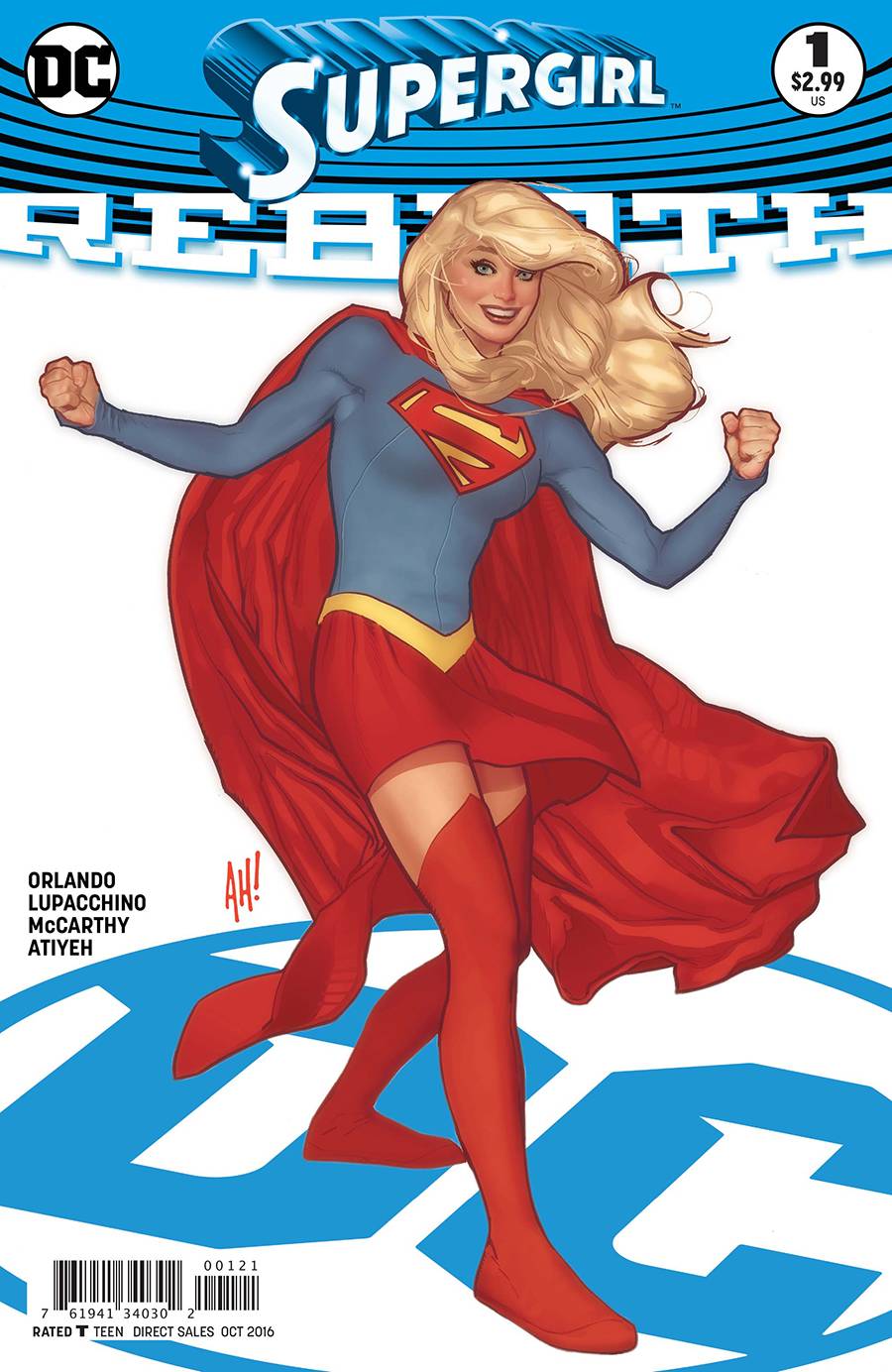 SUPERGIRL REBIRTH #1 ADAM HUGHES VARIANT COVER