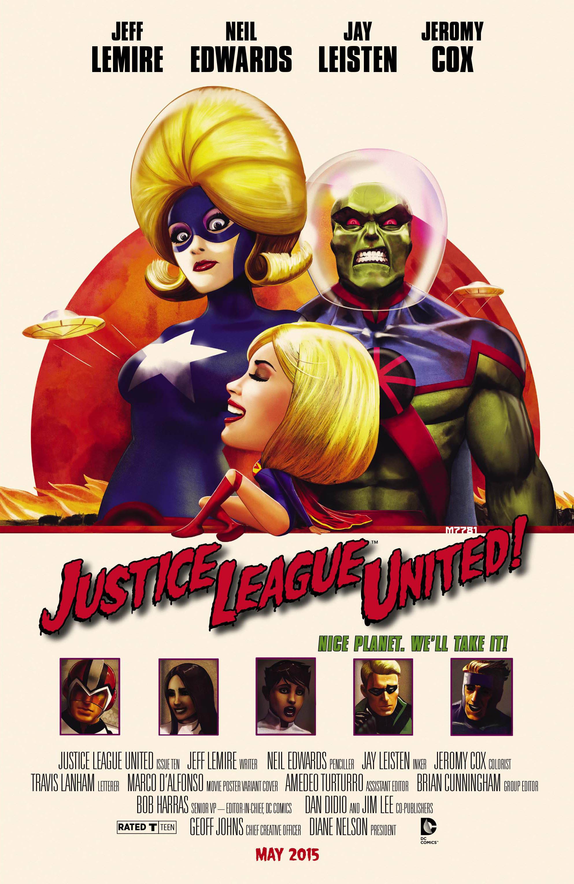 JUSTICE LEAGUE UNITED #10 MOVIE POSTER VAR ED