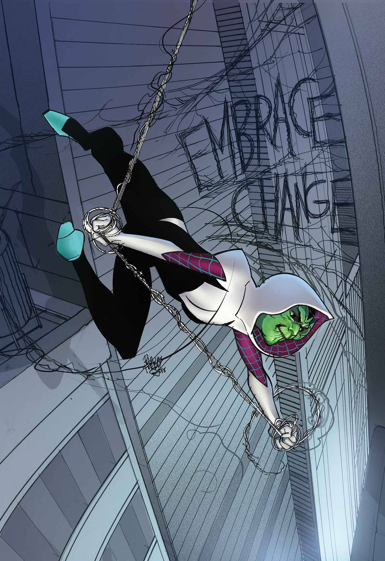 SPIDER-GWEN GHOST SPIDER #5 FERRY SKRULLS VARIANT COVER